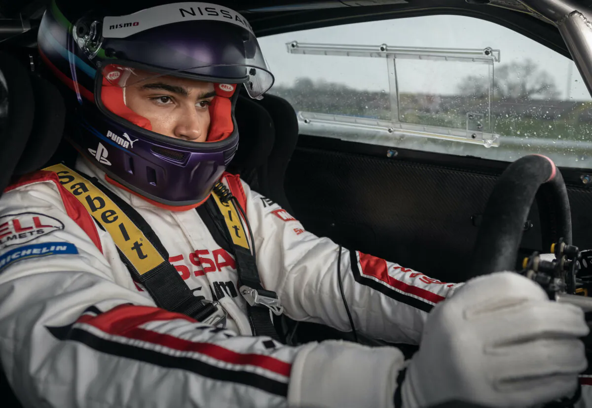 Publicity still for the 2023 film "Gran Turismo" starring Archie Madekwe. (MovieStillsDB)