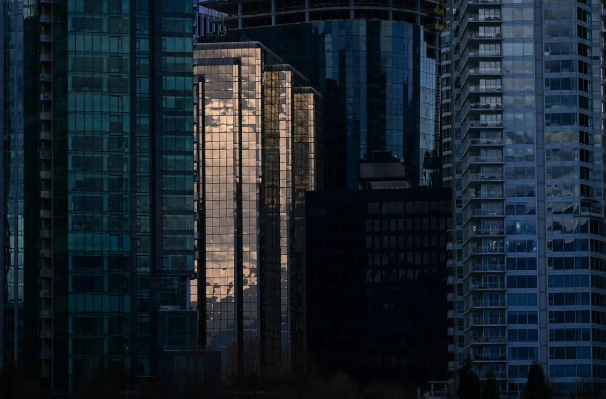 Condo and office towers are seen in downtown Vancouver, on April 25, 2023. (The Canadian Press/Darryl Dyck)