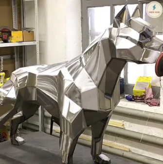 Handmade Pit Bull Sculpture