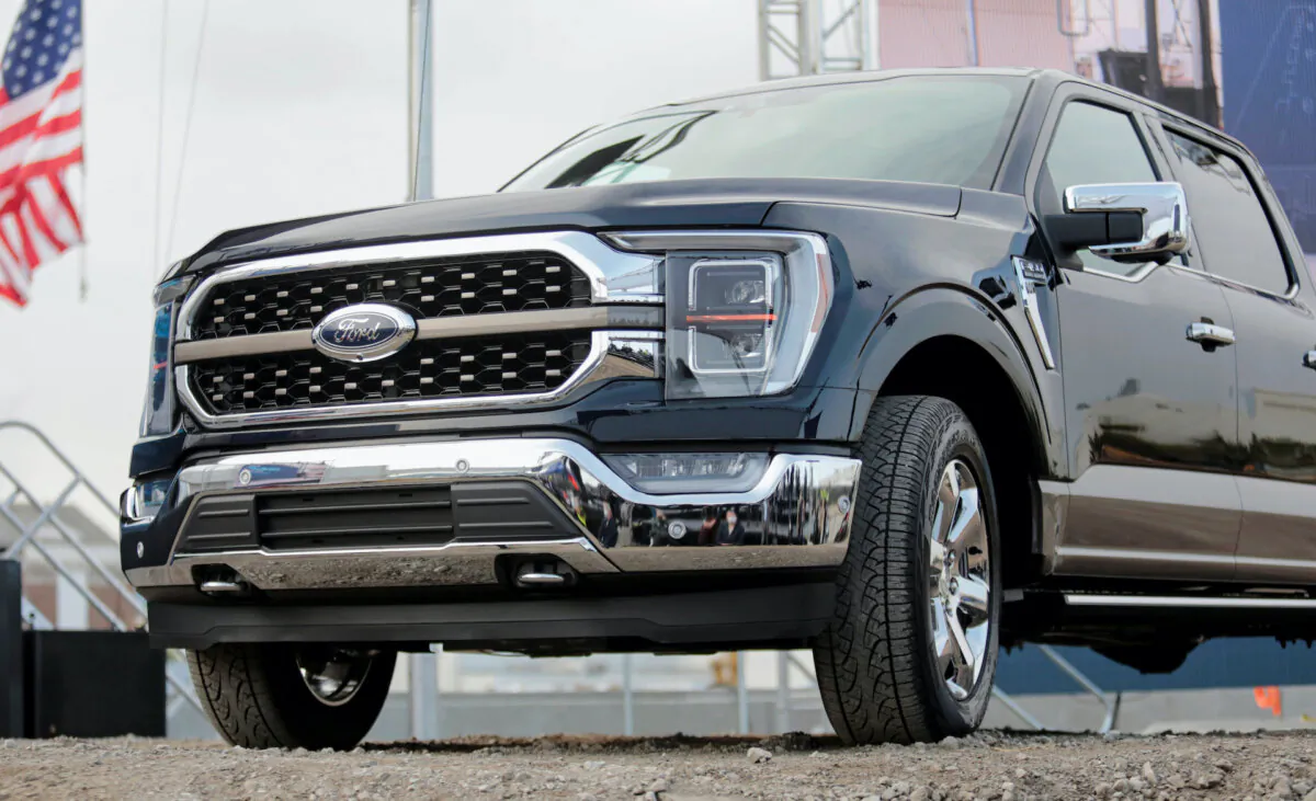 Ford Motor Co. displays a 2021 Ford F-150 pickup truck at the Rouge Complex in Dearborn, Michigan, U.S. September 17, 2020. (Rebecca Cook/Reuters)