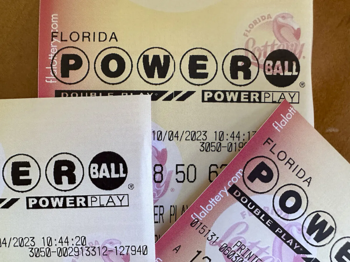 Powerball lottery tickets in Surfside, Fla., on Oct. 4, 2023. (Wilfredo Lee/AP Photo)