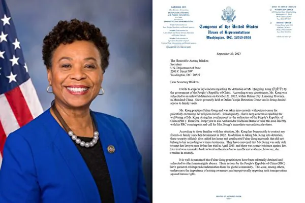 Rep. Lee Writes Letter Urging Release of Incarcerated Falun Gong Adherent