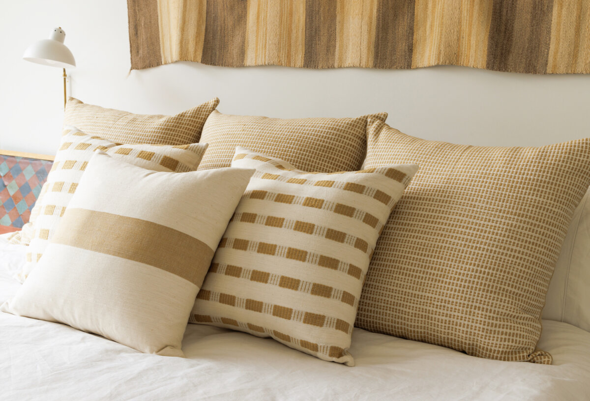 patterned bed pillows