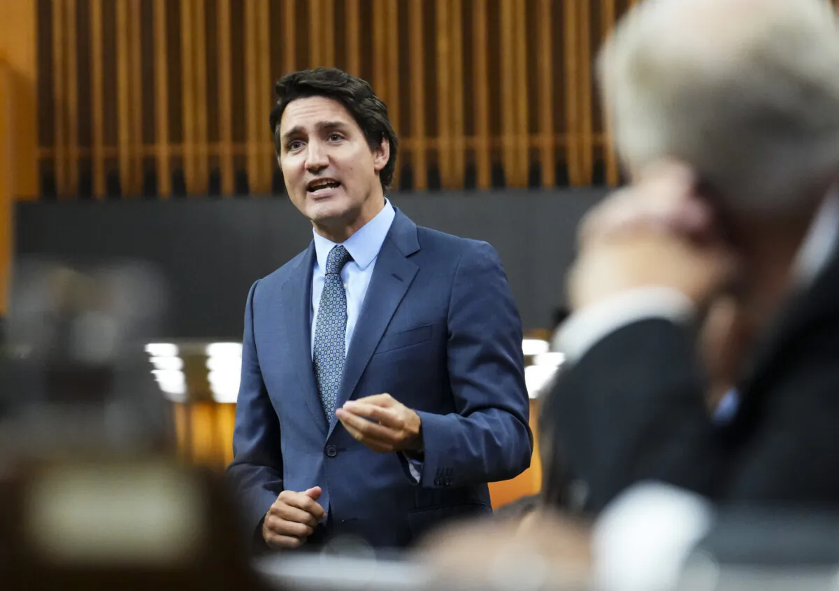 Prime Minister Justin Trudeau responds to a question during question period in the House of Commons on Parliament Hill in Ottawa on Oct. 4, 2023. (The Canadian Press/Sean Kilpatrick)