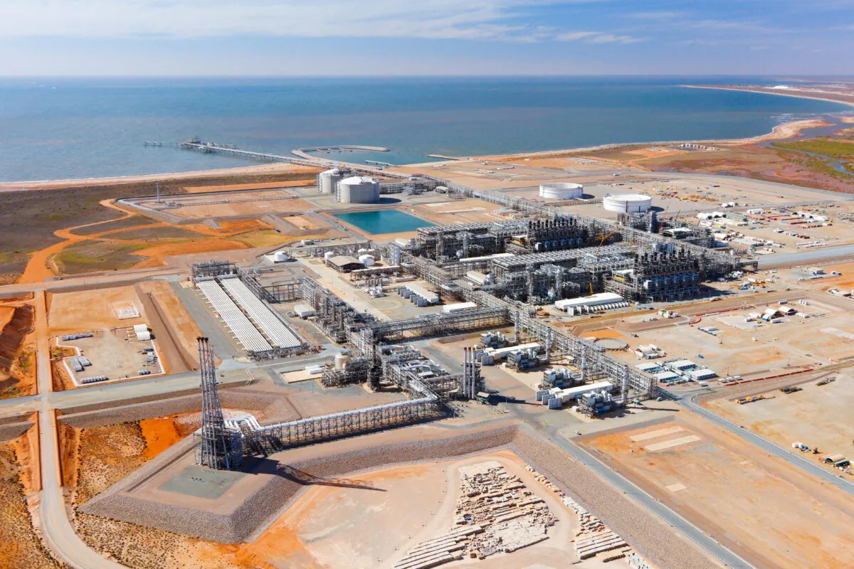 A general view of Chevron's Wheatstone LNG facility in Pilbara coast, Western Australia. (Chevron/Handout via Reuters)