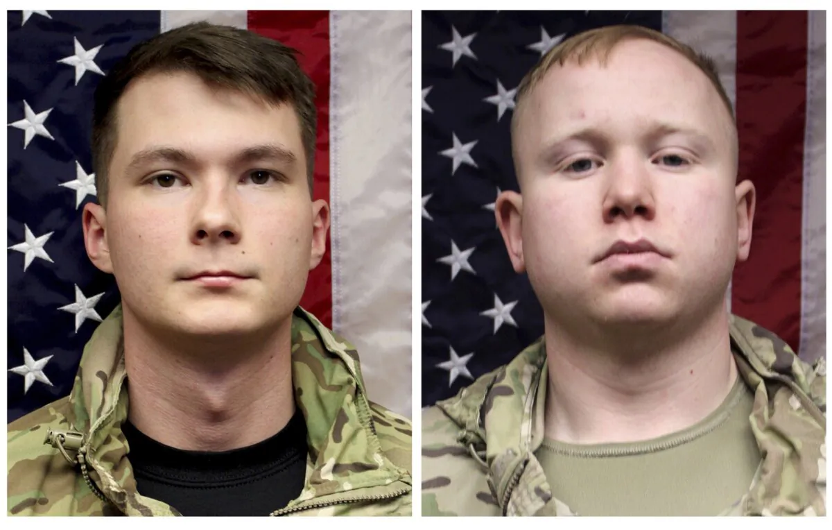 (Left) Spc. Jeremy Daniel Evans. (Right) Spc. Brian Joshua Snowden. (US Army via AP)