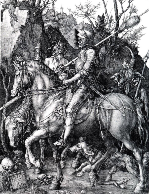 "The Knight, Death, and the Devil" by Albrecht Dürer