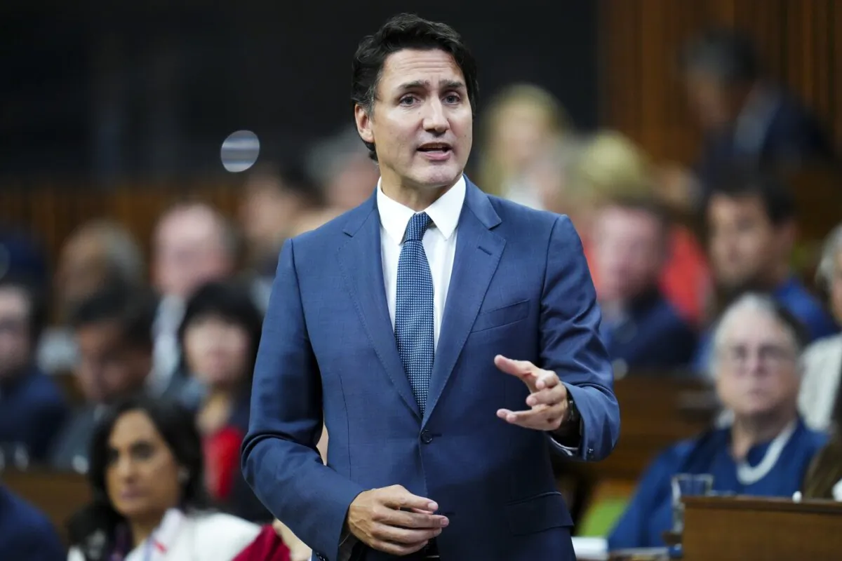 Prime Minister Justin Trudeau responds to a question during question period in the House of Commons on Parliament Hill in Ottawa on Oct. 3, 2023. (The Canadian Press/Sean Kilpatrick)