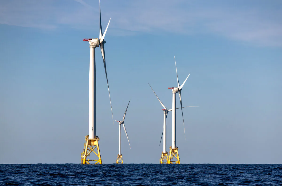 offshore wind farm infrastructure, a driver of clean renewable energy will be built n Victoria's new offshore wind zone. (John Moore/Getty Images)