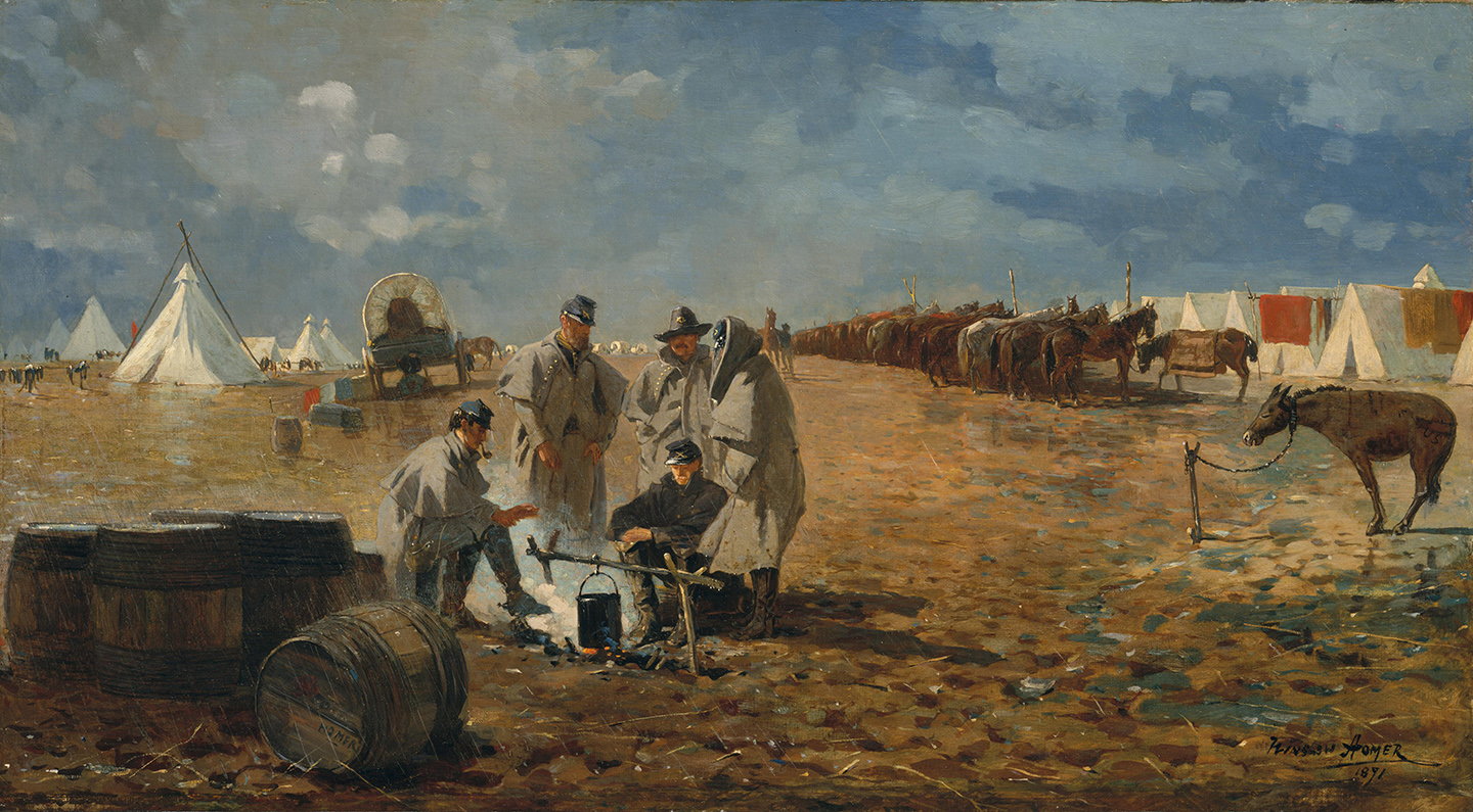 Winslow Homer "A Rainy Day in Camp"