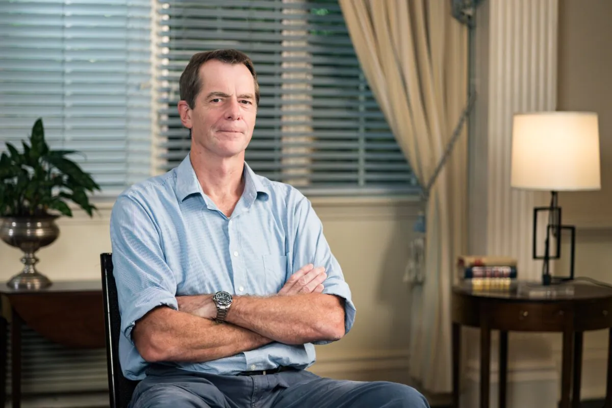 Dr. David Bell, a senior scholar at Brownstone Institute, a public health physician, and a former medical officer and scientist at the World Health Organization, in Connecticut on Sep. 9, 2023. (Patrick Mauler/The Epoch Times)