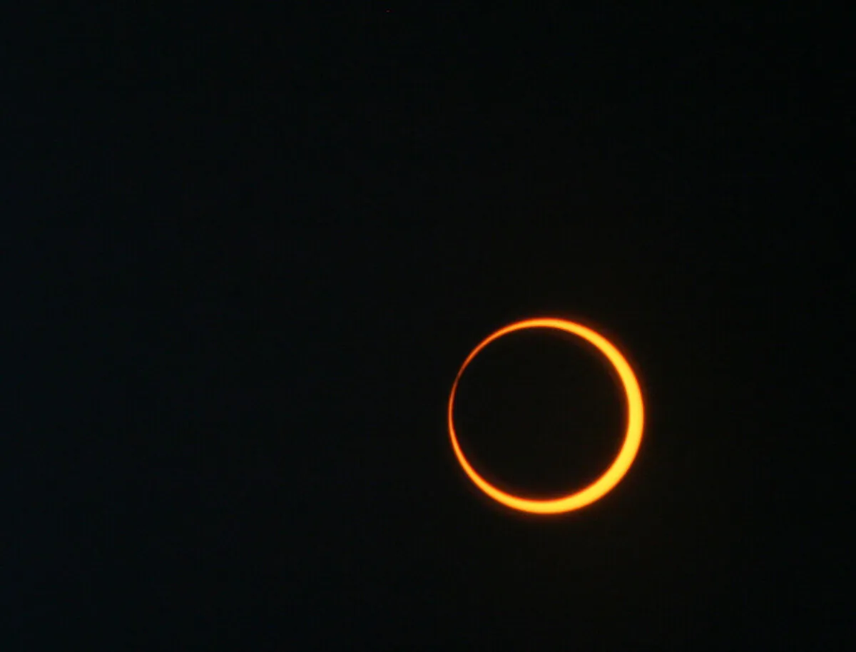 An annular solar eclipse photographed on May 20, 2012. (Courtesy NASA/TNS)