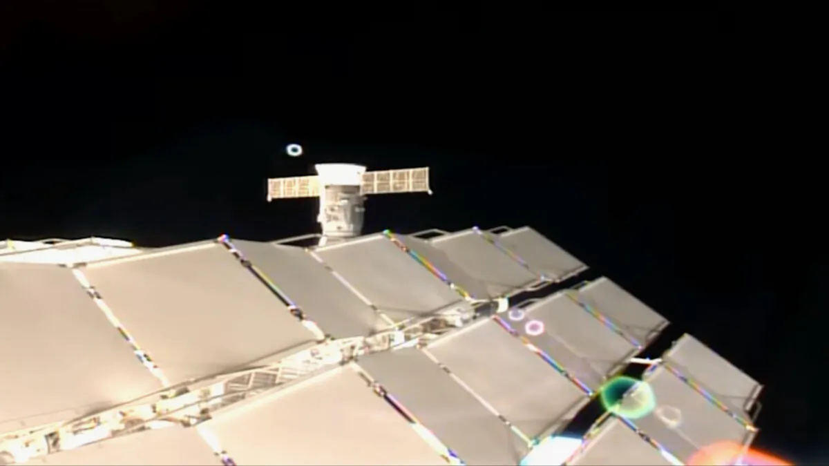Russian science lab at the International Space Station, on Oct. 9, 2023. (NASA via AP)