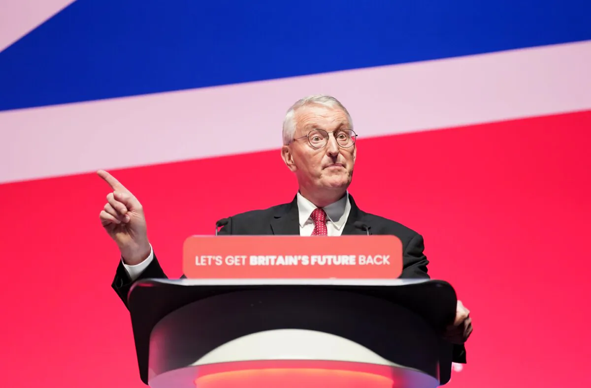 Northern Ireland shadow secretary Hilary Benn speaking during the Labour Party Conference in Liverpool. Picture taken: October 9, 2023. (Stefan Rousseau/PA Wire)