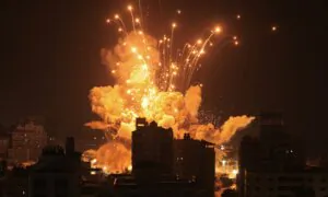 View of Gaza Skyline as Israel Bombards Hamas Targets (Oct. 12, Part 1)