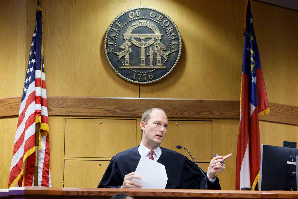 Judge Scott McAfee presides in Fulton County Superior Court on Sept. 14, 2023, in Atlanta, Ga.. (Photo by Miguel Martinez-Pool/Getty Images)