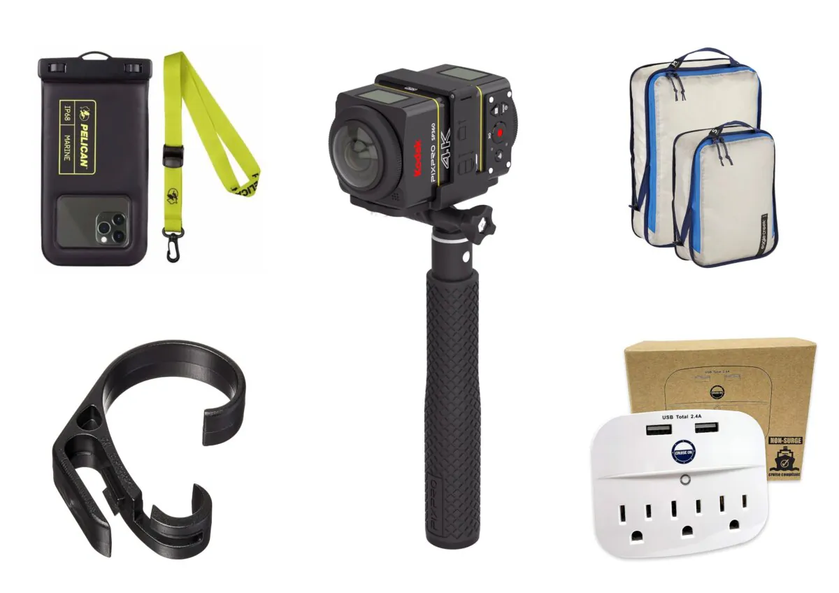 (Courtesy of CruiseOn, PACK-IT, STEAMCLIP, Kodak, Pelican) 