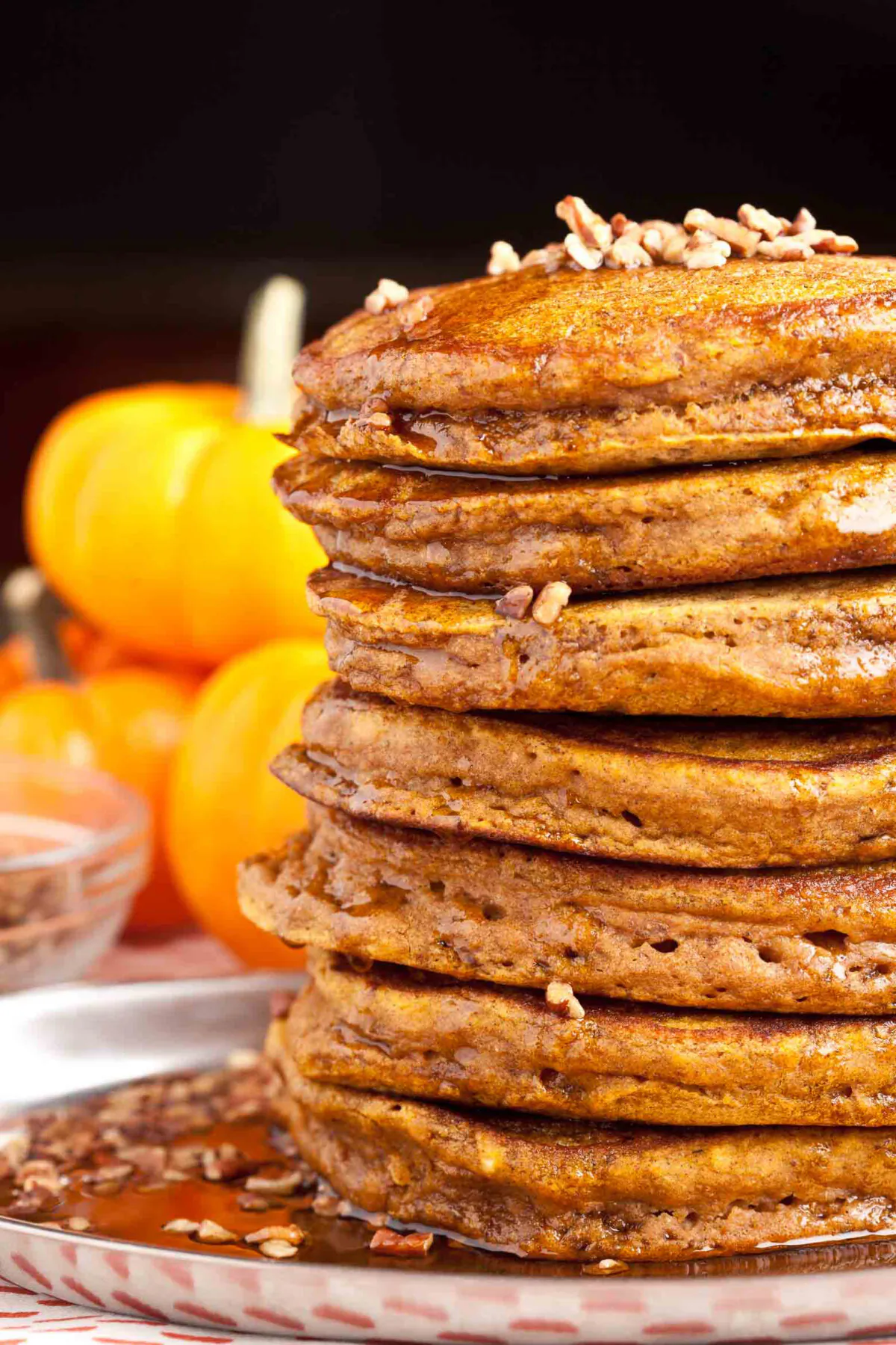These Pumpkin Pancakes are soft, fluffy, and packed full of the season’s best flavors. (Courtesy of Amy Dong)