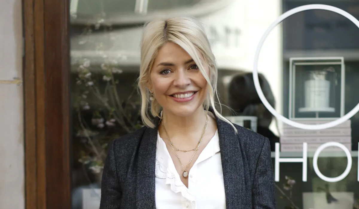 Holly Willoughby attends the Wylde Moon pop-up boutique at the ENO at London Coliseum in London on March 26, 2022. (John Phillips/Getty Images)