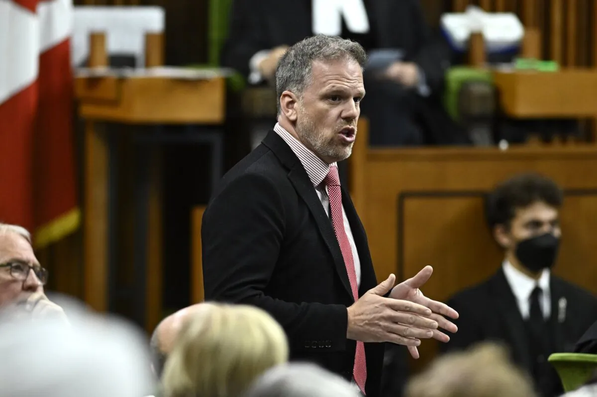 Federal Health Minister Mark Holland rises during Question Period in the House of Commons on Parliament Hill in Ottawa on Sept. 25, 2023. (The Canadian Press/Justin Tang)