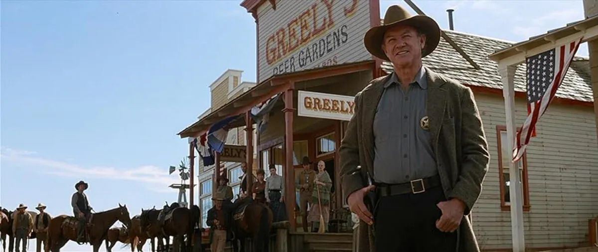 Sheriff Little Bill Daggett (Gene Hackman) may be a little too protective of his town, in “Unforgiven.” (Warner Bros.)