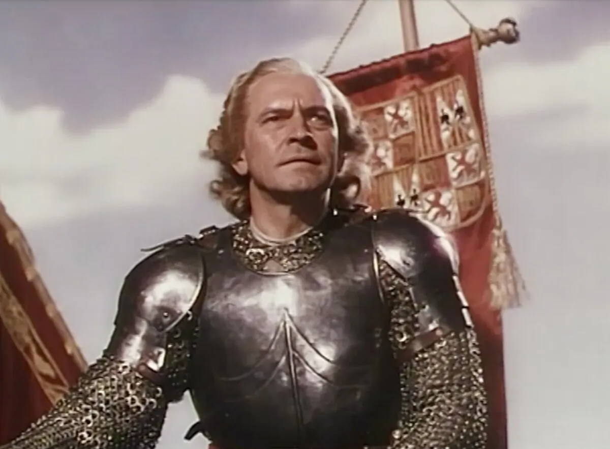 Christopher Columbus (Fredric March) sets sail for the New World, in "Christopher Columbus." (Gainsborough Pictures)