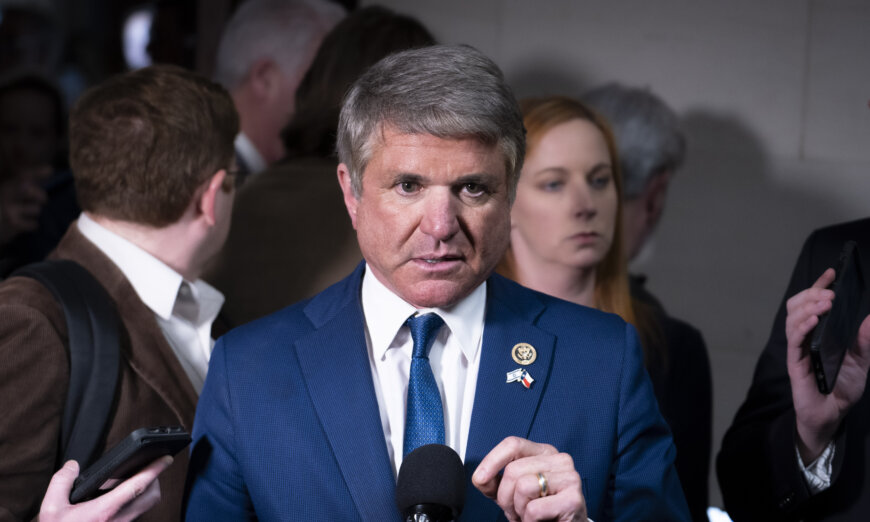 Rep. McCaul is drafting an authorization for military force against Hamas in the House.
