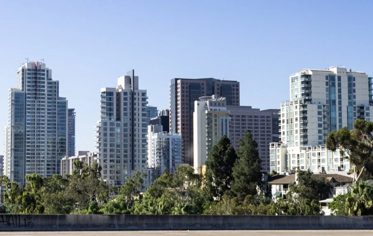 Downtown San Diego, Calif., on Oct. 4, 2023. (John Fredricks/The Epoch Times)