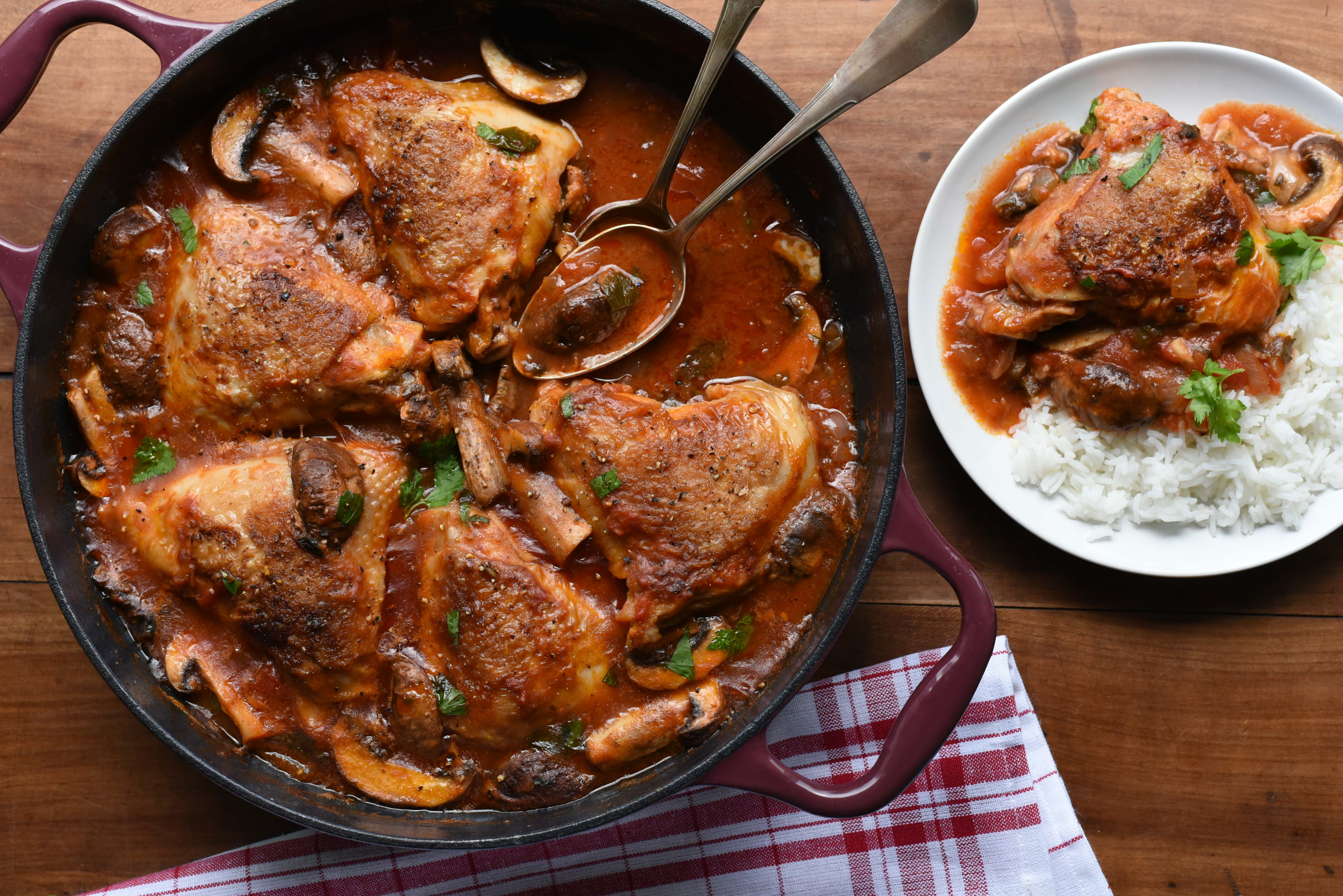 Chicken Marengo With Rice