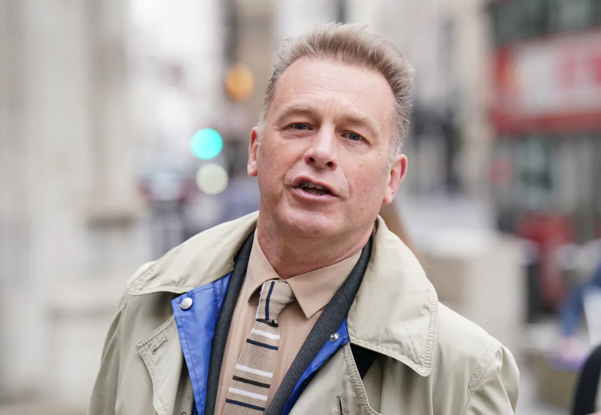 Chris Packham at the High Court, in central London, on May 2. 2023. (Jonathan Brady/PA Wire)