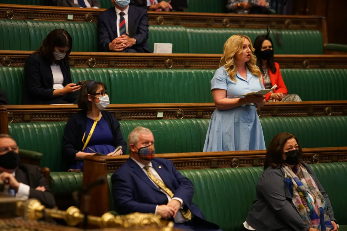 SNP MP for East Kilbride, Strathaven and Lesmahagow Dr. Lisa Cameron during Prime Minister's Questions at the House of Commons, London on July 21, 2021. (UK Parliament/Luke Newbold)