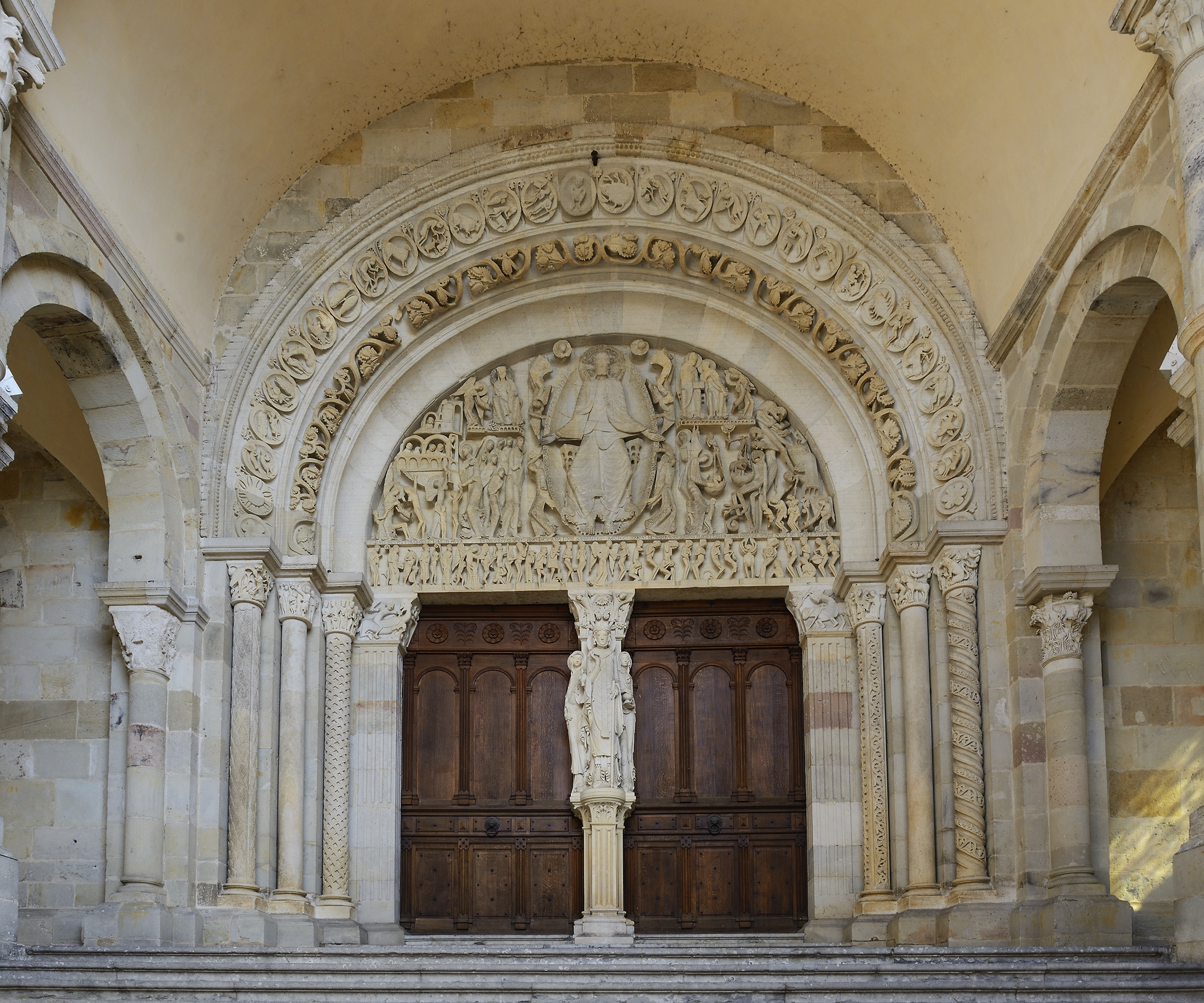 West portal and “The Last Judgment” tympanum, Cathedral of Saint Lazare at Autun, France