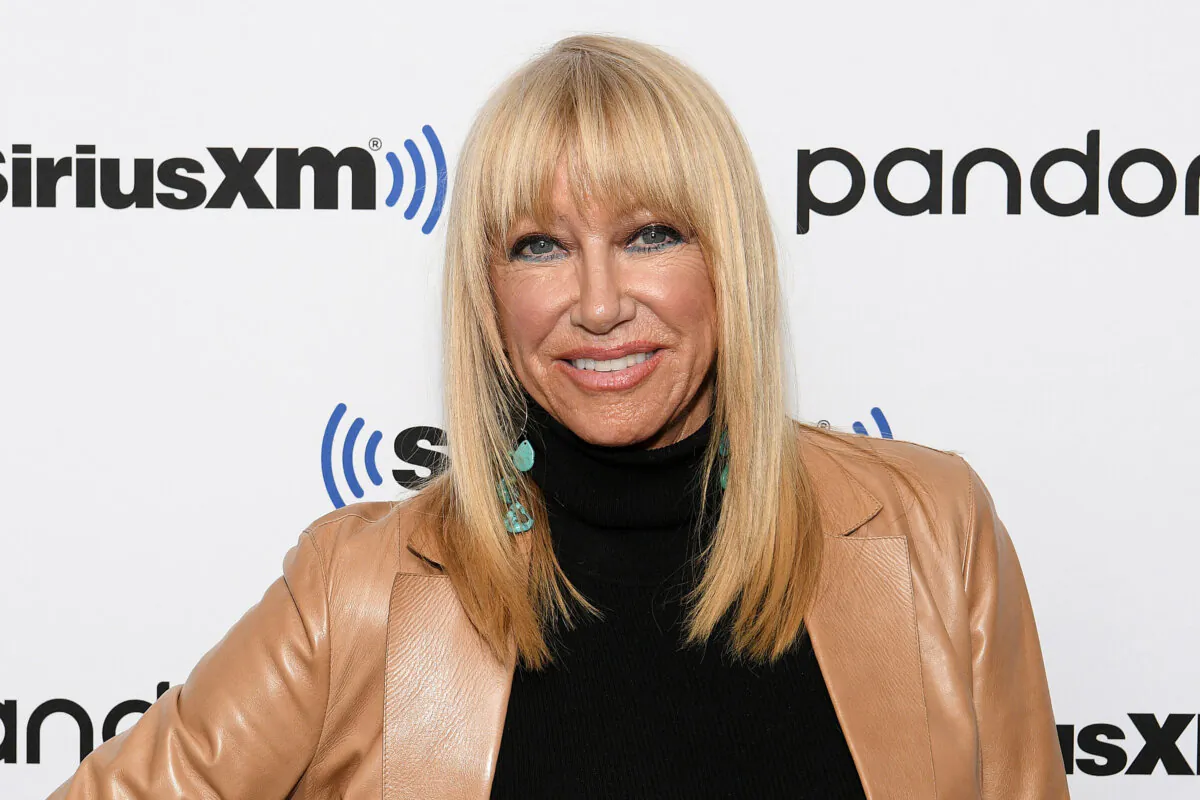 Suzanne Somers visits SiriusXM Studios in New York City on Jan. 6, 2020. (Dia Dipasupil/Getty Images)