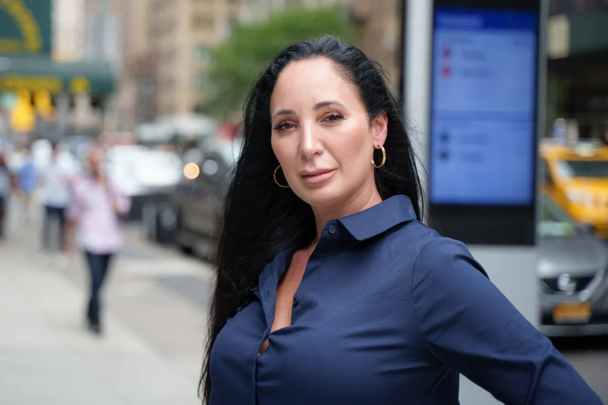 Angela Wulbrecht, a registered nurse and advocate for the vaccine-injured, in New York on Aug. 8, 2023. (Otabius Williams/The Epoch Times)