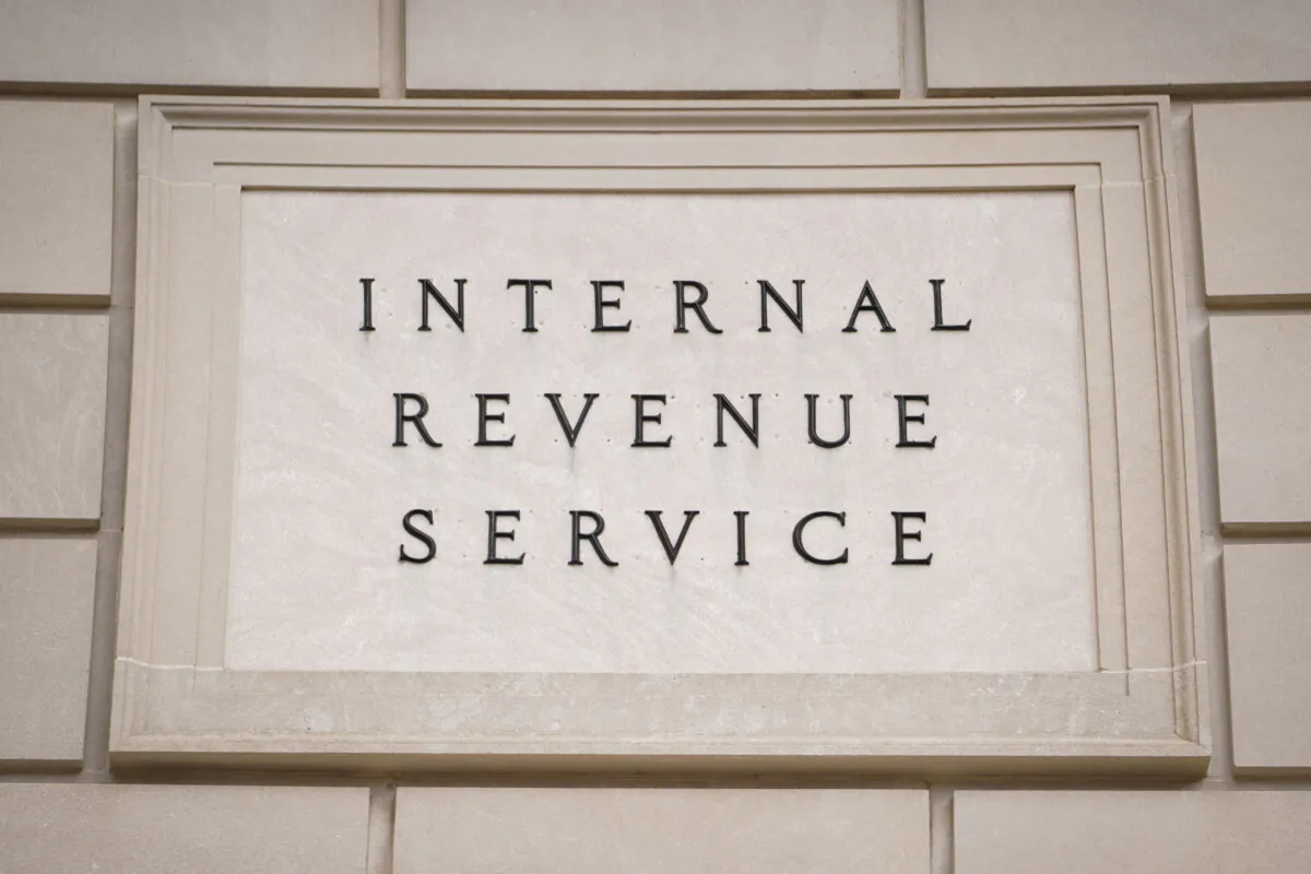 The Internal Revenue Service (IRS) building in Washington on Oct. 16, 2023. (Madalina Vasiliu/The Epoch Times)