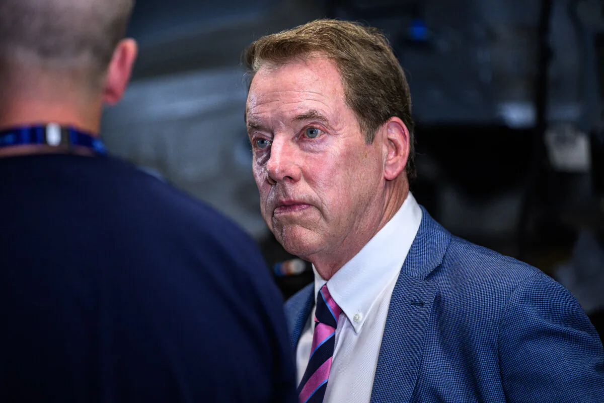William Clay Ford Jr., executive chairman of Ford, is seen as he visits the electric car production line at the Ford automobile factory in Cologne, Germany, on June 12, 2023. (Lukas Schulze/Getty Images)