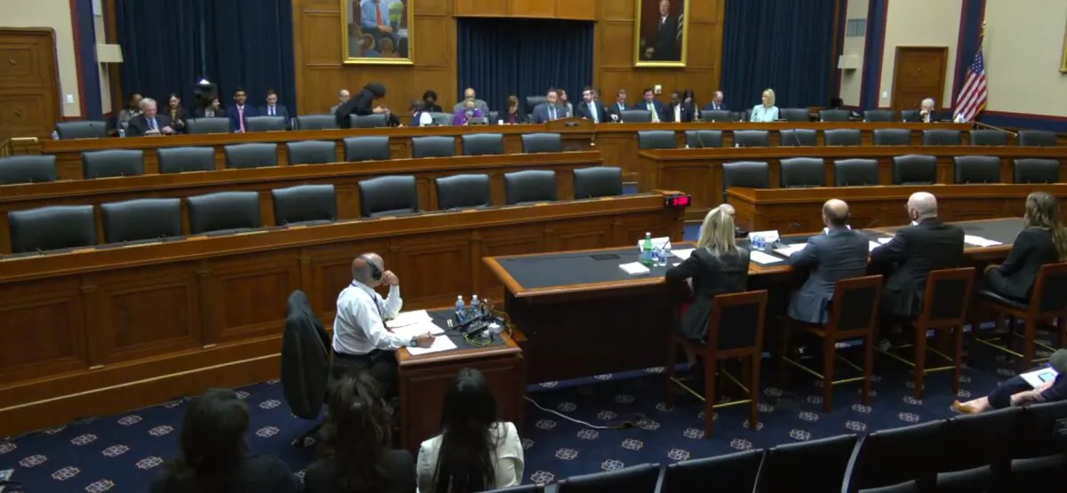 In this screenshot from a Congress.gov webcast, the House Education and the Workforce Committee holds a hearing called 'Protecting Kids: Combating Graphic, Explicit Content in School Libraries' on Oct. 10, 2023. (Congress.gov / via Youtube)