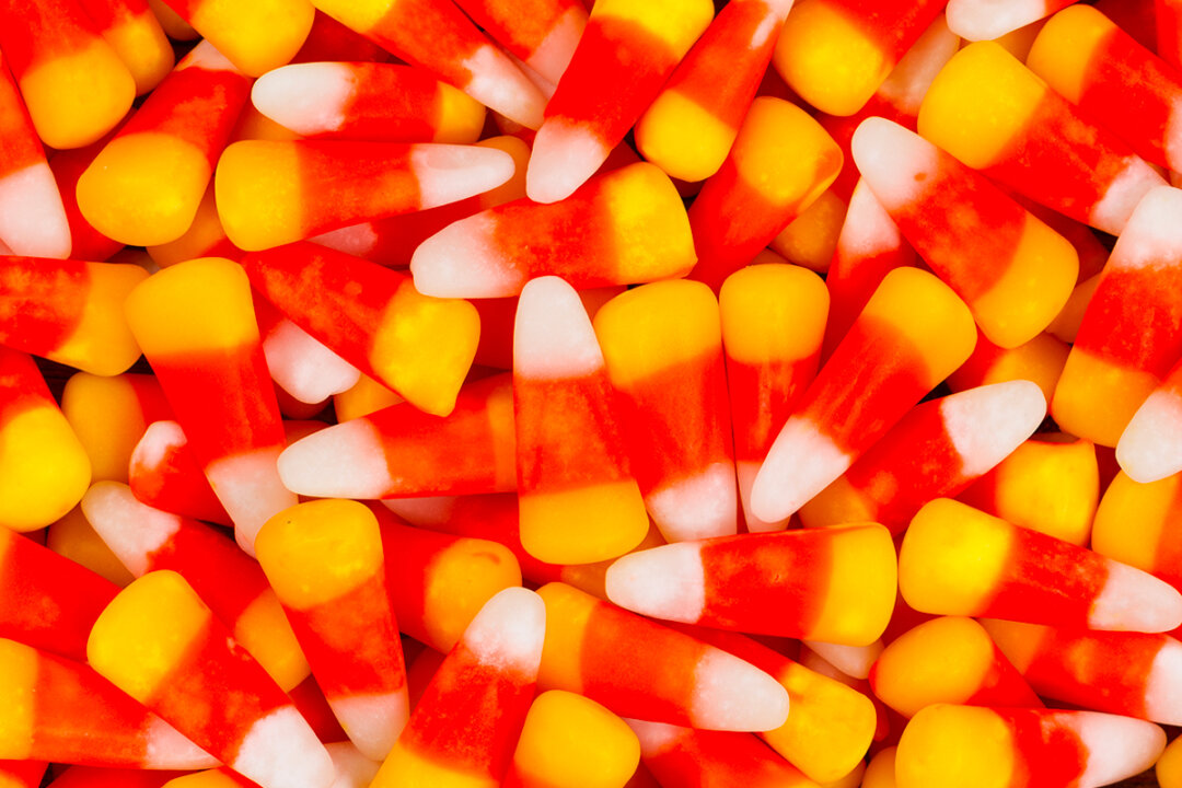 Synthetic Red No. 3 dye can be found in many seasonal candies like candy corn. (tab62/Shutterstock)