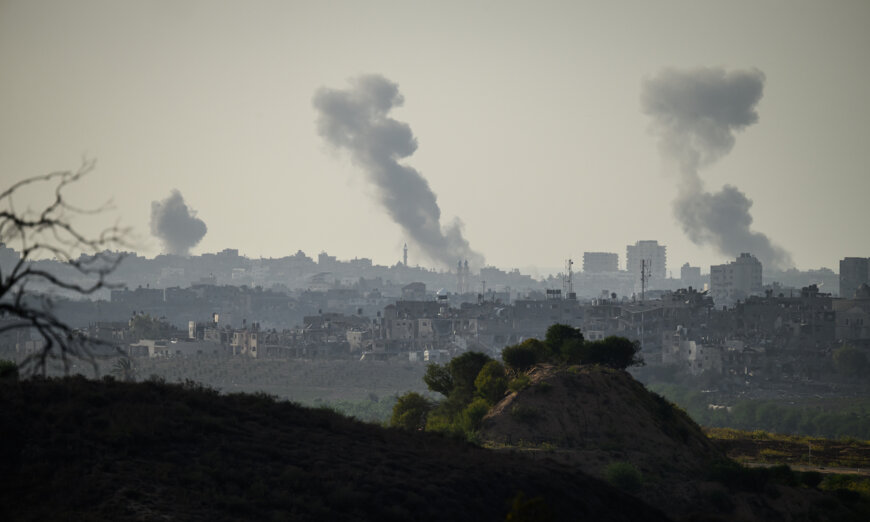 LIVE: Airstrikes Persist, Gaza Skyline Visible (Part 2)