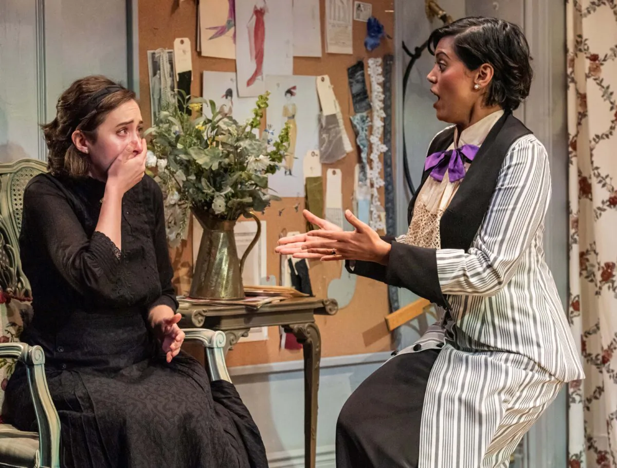 Miss Blagg (Gina Daniels, L) and Kate Rolling (Sara Haider), in “Partnership.” (Todd Cerveris Photography)