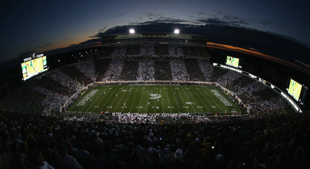 A general view of Spartan Stadium in East Lansing, Mich., on Sept. 12, 2015. (Streeter Lecka/Getty Images)