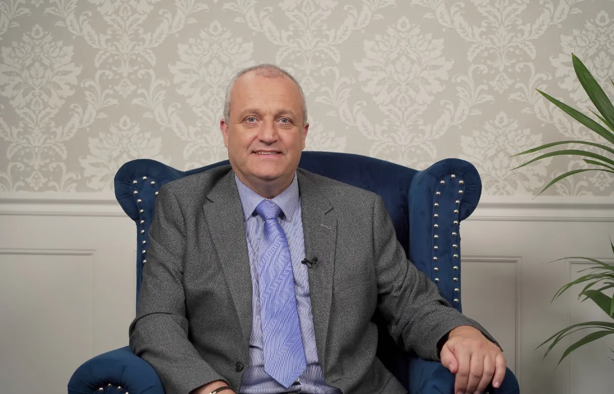 Nick Buckley, an independent candidate in the 2024 Greater Manchester mayor elections, speaks to NTD's "British Thought Leaders" programme on Oct. 19, 2023. (NTD)