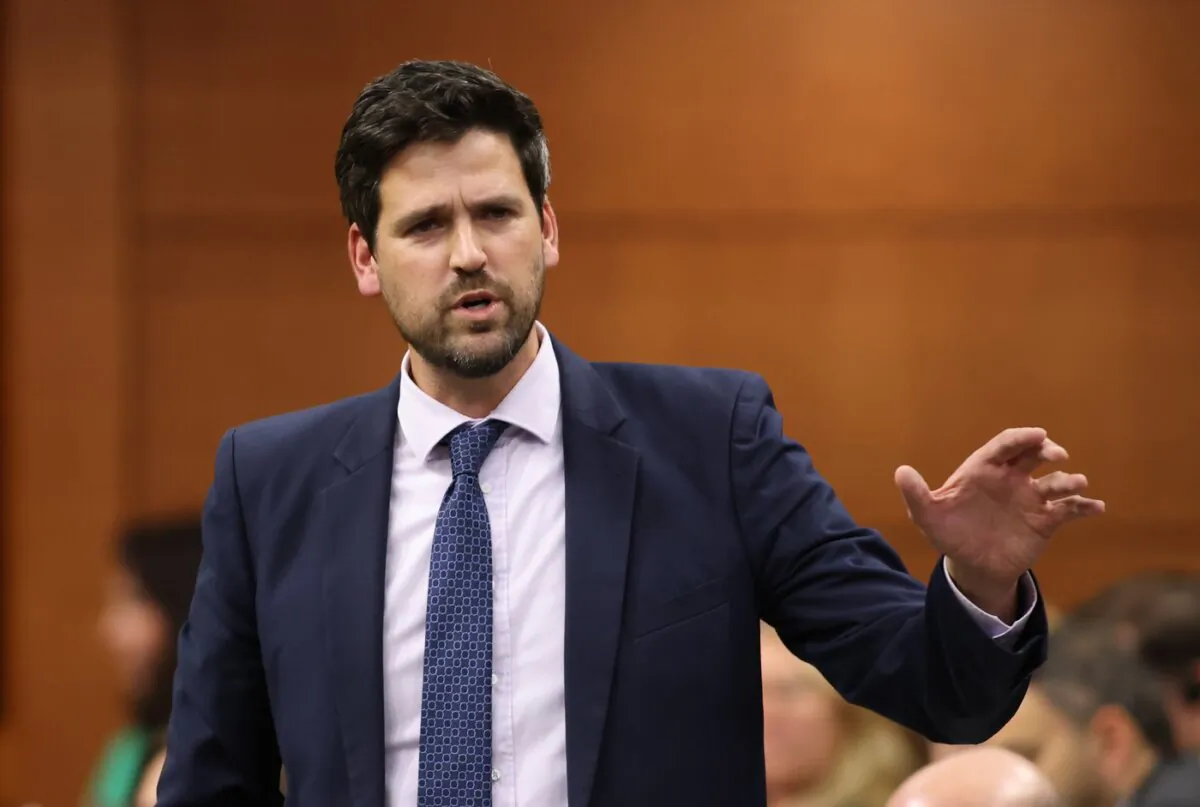 Housing Minister Sean Fraser rises during Question Period in the House of Commons on Parliament Hill in Ottawa, on Oct. 16, 2023. (The Canadian Press/Patrick Doyle)