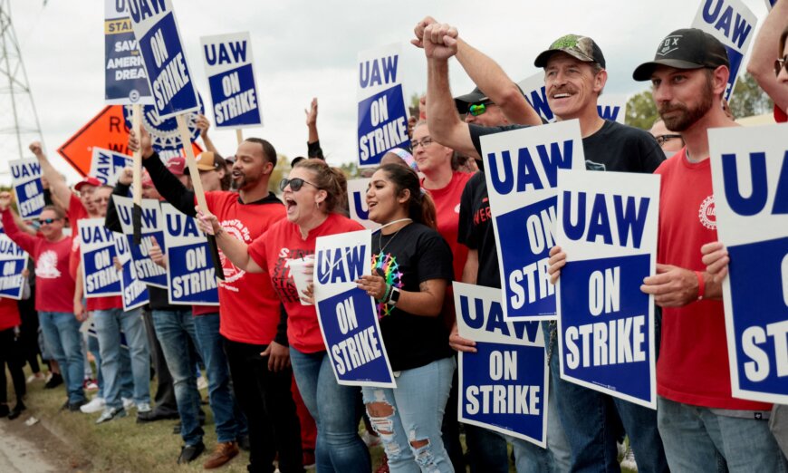 Car union expands strike, targets GM’s top money-making plant.