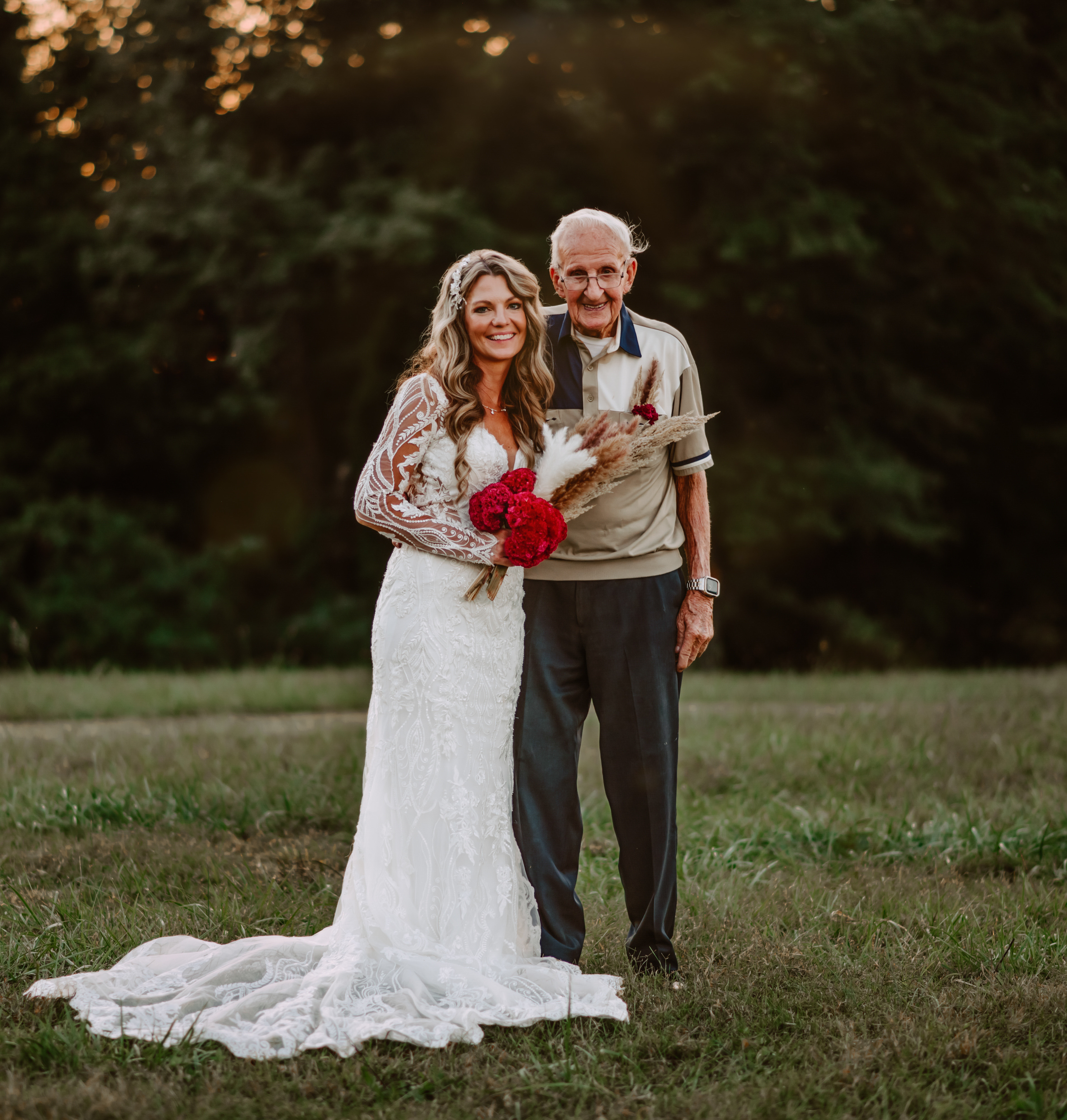 Cassie Woodard with her loving 94-year-old grandfather. 