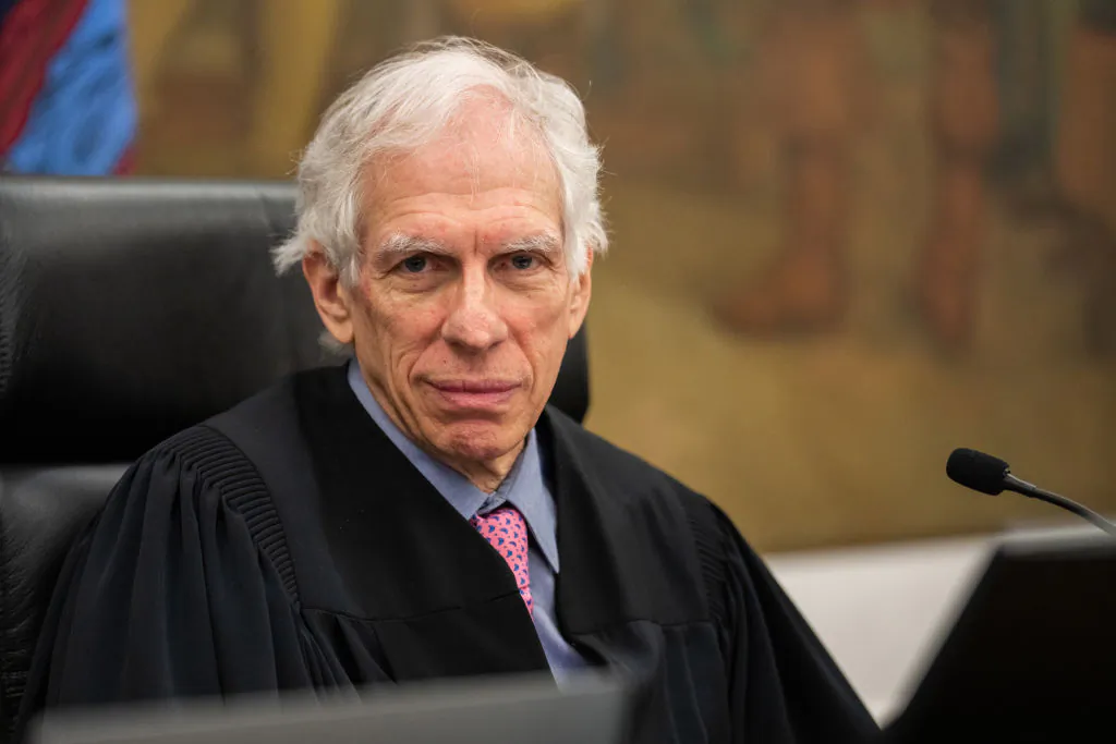 Justice Arthur Engoron presides over the civil fraud trial of former President Donald Trump at New York State Supreme Court, in New York City, on Oct. 18, 2023. (Jeenah Moon/Pool/Getty Images)