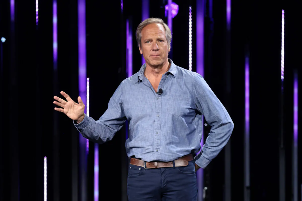 Mike Rowe, of Dirty Jobs on Discovery Channel, speaks onstage during the Warner Bros. Discovery Upfront 2022 show at The Theater at Madison Square Garden in New York on May 18, 2022. (Dimitrios Kambouris/Getty Images for Warner Bros. Discovery)