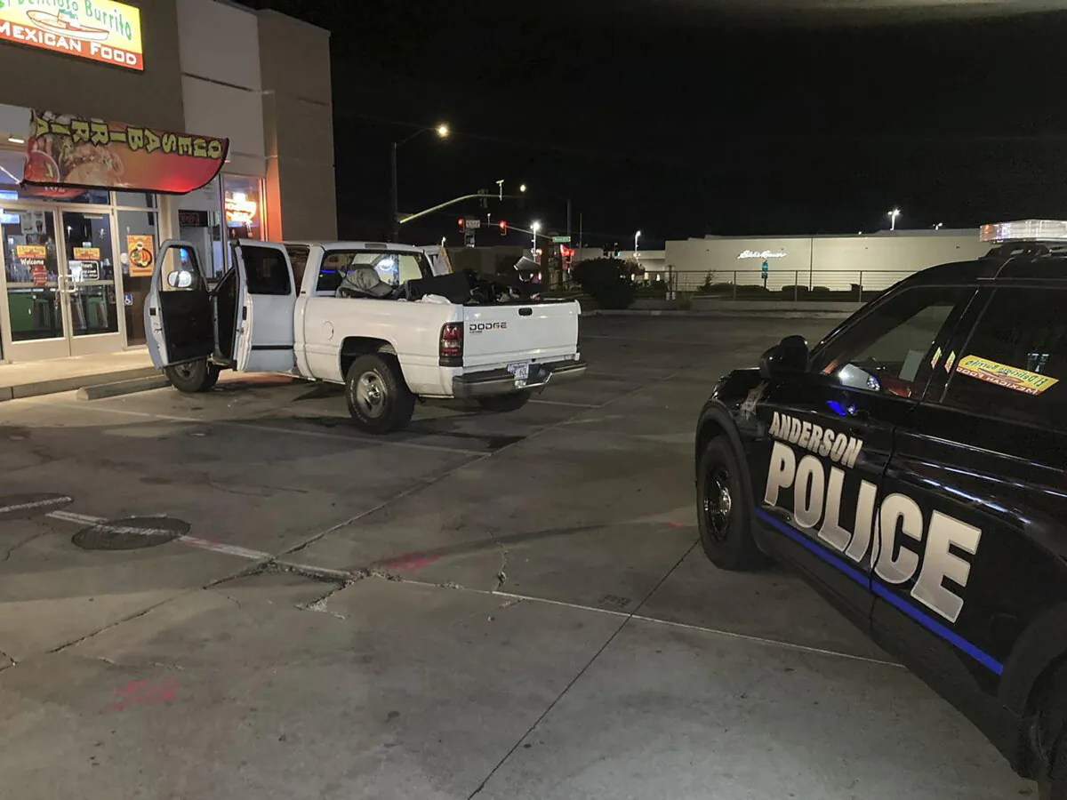 A pick-up driven by a woman who had abducted her children in Ark. (Anderson Police Dept. via AP)