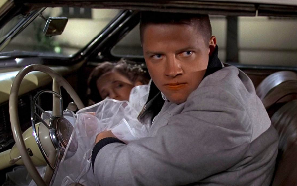boy and girl in car in BACK TO THE FUTURE