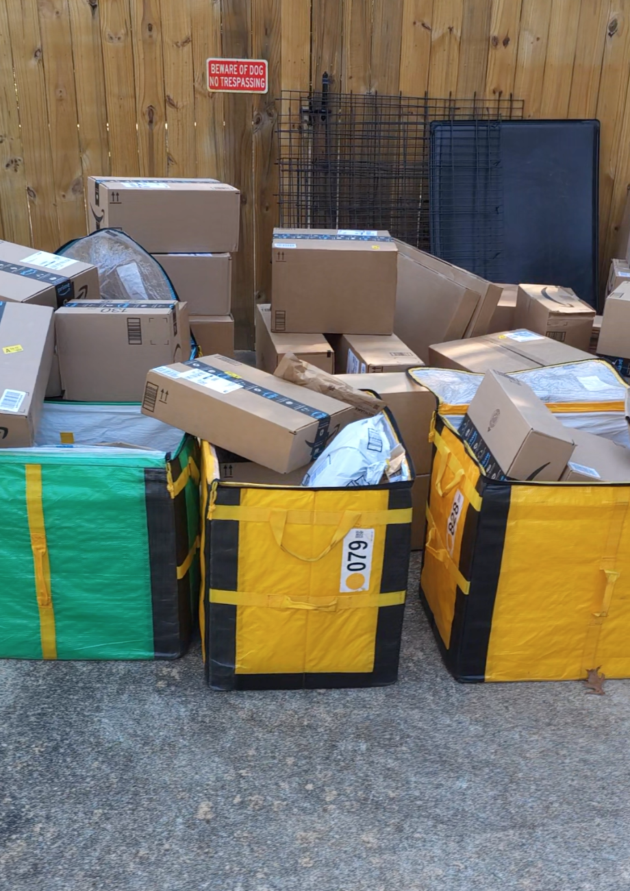 The various supplies that were sent for Meadow by well wishers.